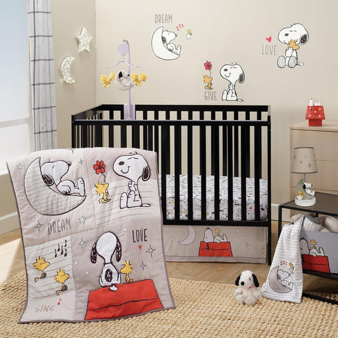 Snoopy Love Musical Crib Mobile - Soothing Baby Toy for Nursery