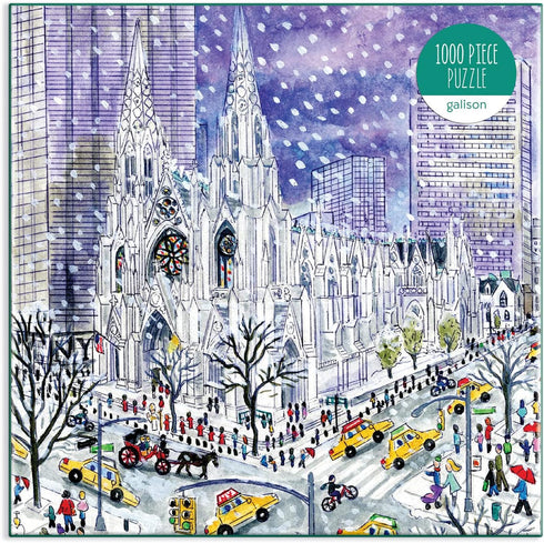Galison Michael Storrings St. Patrick’s Cathedral Puzzle, 1000 Pieces, 27” x 20”, Stunning Artwork for Family Activity