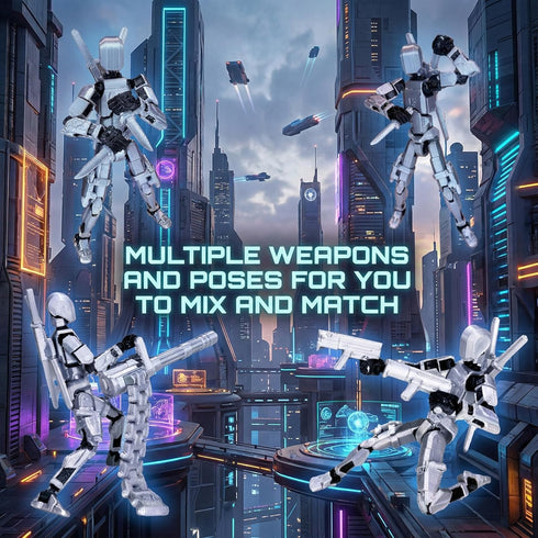 T13 Set 3D 13 Dummy 13, Action Figure - (Assembled) Printed Action Figure, Titan Action Figure, Multi-Jointed Movable