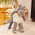 IKASA Giant Hippo Stuffed Animal - 30" Jumbo Plush Toy for Kids, Boys & Girls (Gray)