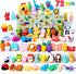 JOYIN 72 Pcs Animal Erasers for Kids, 3D Cute Mini Pencils, Bulk Desk Pets for Classroom Rewards and Party Favors.
