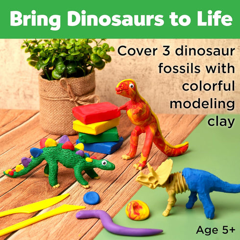 Creativity for Kids Create with Clay Dinosaurs - Build 3 Dinosaur Figures with Modeling Clay, small by Creativity for Kids