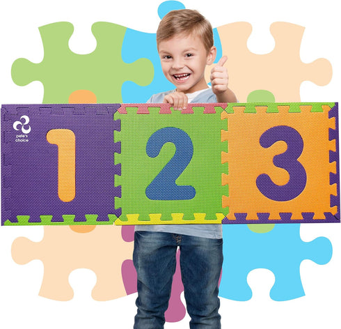 pete's choice Safe Non Toxic Numbers Mat - Thick & Soft 0 to 9