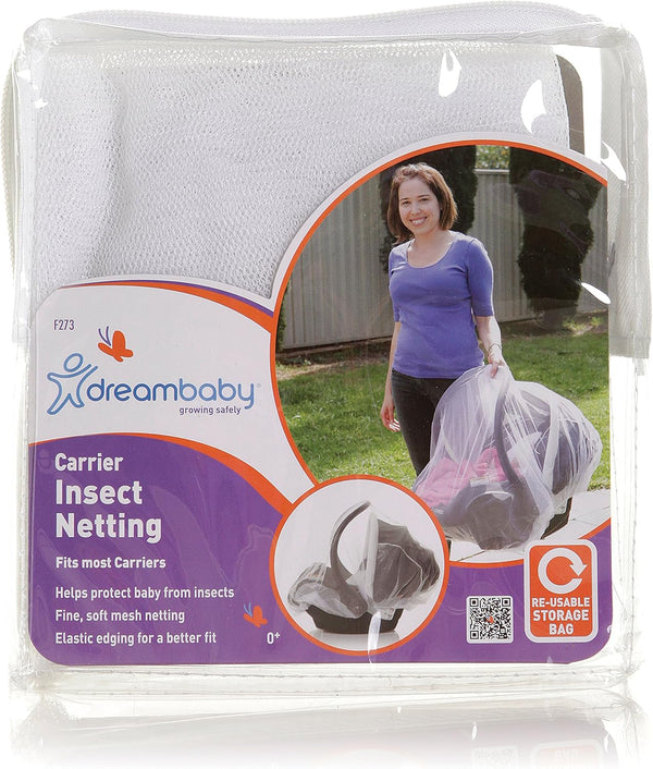 Dreambaby Carrier Insect Netting, White, with Fine Soft Mesh Net & Elastic Edges, Model L273