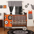One Grace Place Teyo's Tires Burp Cloth, Black, White, Grey, Orange