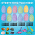 12 Blue Marble Easter Eggscavation Dig Kit - Easter Egg Dig Bricks with Real Gemstones & Glow in The Dark Dinosaur