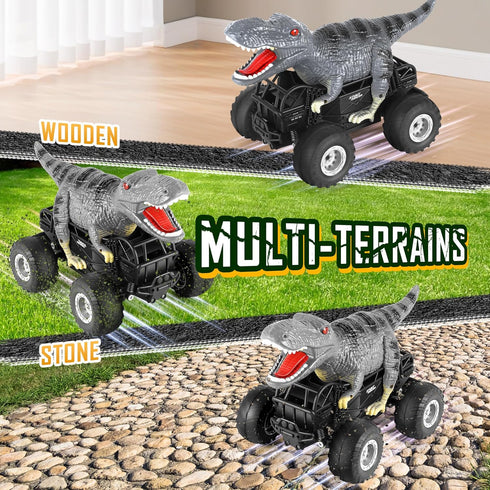 2.4GHz 1:18 98FT 8KM/H 2-Rechargeable 4-7, 6+ Remote Control Car, RC Cars with Light, Battery, All Terrain Monster