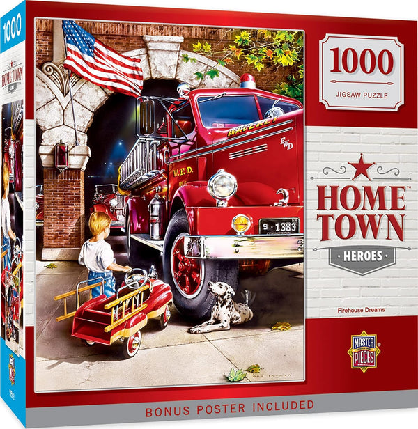 MasterPieces 1000 Piece Jigsaw Puzzle for Adults - Firehouse Dreams - 19.25" x 26.75" - Family or Youth