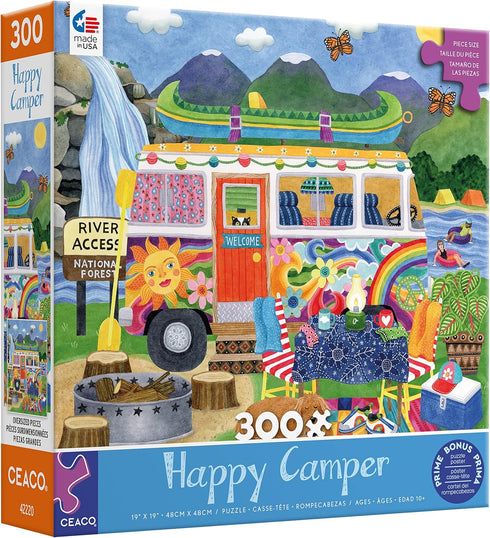 Ceaco - Happy Camper - Waterfall Camper 300 Piece Jigsaw Puzzle