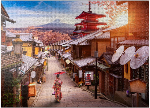 Premium 1000 Piece Jigsaw Puzzle - Idyllic Japan by MyPuzzle - Made in USA