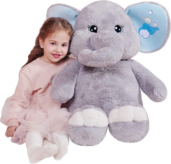 IKASA Giant Elephant Stuffed Animal Plush Toy,Large 30" Cute Jumbo Soft Toys,Huge