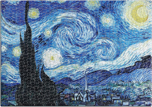 Starry Night Puzzle 1000 Pieces, Van Gogh Artwork for Adults (FINISH SIZE: 27.6''x 19.7')