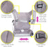 Adjustable Grey Unicorn Doll Carrier for Little Girls