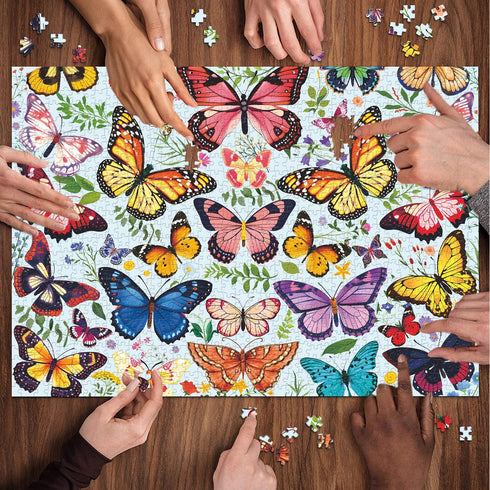 1000 Pieces Butterfly Puzzles for Adults - Colorful Plant Flower Jigsaw Puzzle