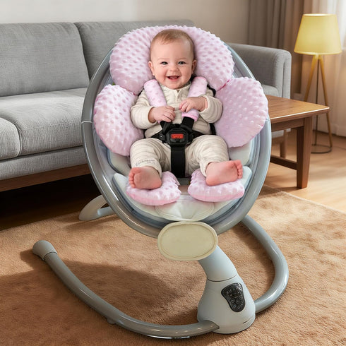 2-in-1 Pro Goleem Infant Car Seat Head Neck Body Support, Ultra-Soft Minky and Microfiber Car Seat Strap Pads, Perfect