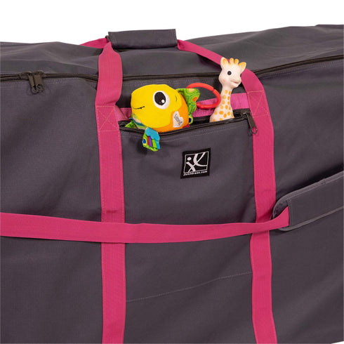 J.L. Childress Heavy Duty Stroller Travel Bag in Grey and Red