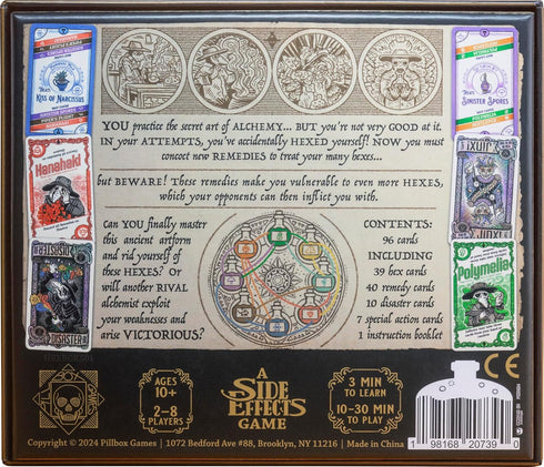 Pillbox 10+ 2-8 10-30 Hex Effects by Games | A Fast-Paced Card Game with Potions and disasters | Ages | Players |