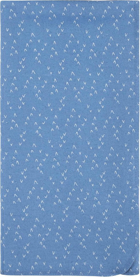 100% Pack 5 Gerber Boys Newborn Infant Baby Toddler Nursery Cotton Flannel Receiving Swaddle Blanket, Dinosaur Blue
