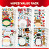 JOYIN 48 Pcs Christmas Make A Face Sticker, Xmas Stickers for Arts & Crafts, Santa, Gnome & More