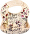 Three Little Tots Modern Silicone Baby Bib - Adjustable Fit Waterproof Catch Bibs for Mealtime