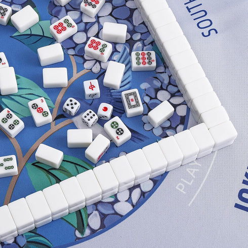 (21 21) Set, TIASUSAN Mini Mahjong Learning Mat x for Travel Mahjong Tile Anti-Slip, Noise-Reducing Mahjong Mat