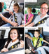 DolliBu Black Penguin Plush Car Seatbelt Cover, Soft Fluffy Cushion Support for Safety Seat Belt Strap