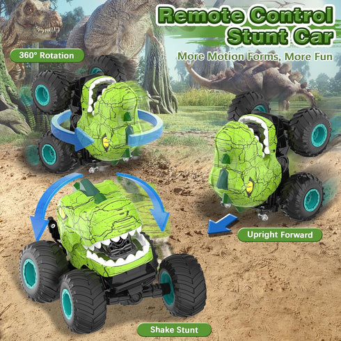 5-7, 1:20 2.4 360 4-7, Monster Truck Toys - Remote Control Monster Truck with Spray & Light, Dinosaur Toys for Kids