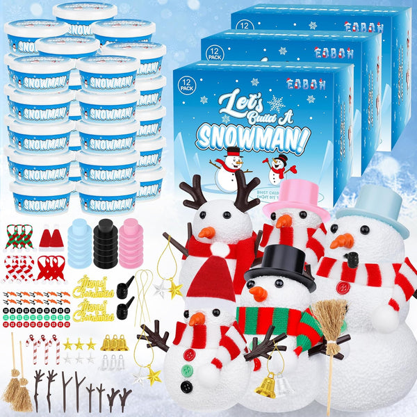 36 Pack Build a Snowman Kit, Snowman Kit Inspiring DIY Crafts for