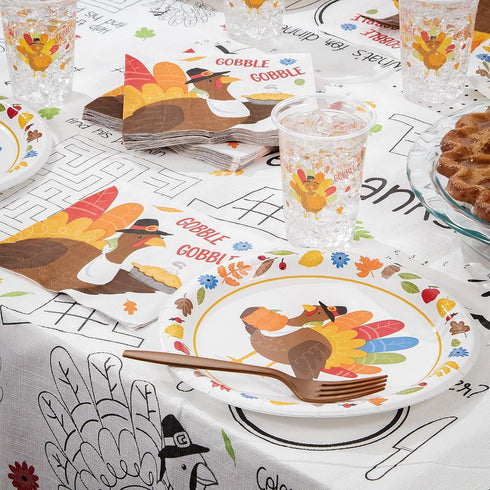 Paper Activity Happy Thanksgiving Tablecover
