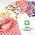 Multipack, 5-Pack HonestBaby Girls Organic Cotton Bandana Drool Bib Love Dove, One Size