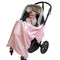J.L. Childress Cuddle 'N Cover Stroller Blanket - Silky and Minky Fabrics, Attaches to Stroller, Privacy Cover, Pink