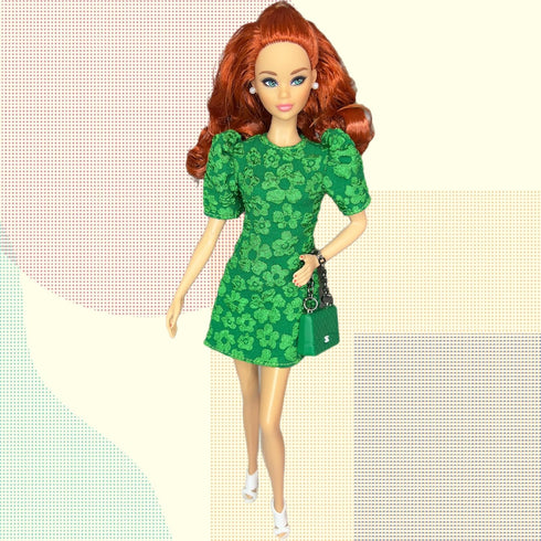 Eledoll 11.5 inch Doll Clothes Lot, Deluxe Fashion Pack Green/Blue Tweed Blazer Suit Set, Evelyn Grace 1950's