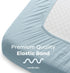 Set White Muslin Fitted Crib Sheet & Waffle Weave Blanket