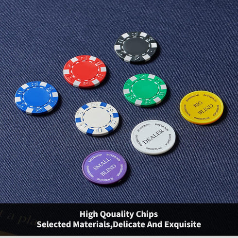 Boyzhood Poker Set - 300 Pcs Poker Chips with Aluminum Travel Case, 11.5 Gram for Texas Holdem