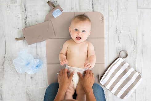 Ubbi On-The-Go Diaper Changing Baby Mat, Soft and Comfortable Diaper Bag Accessory Must Have for Newborns, Easy