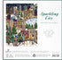 Galison Sparkling City - 1000 Piece Foil Puzzle with Colorful Illustrations and Gold Foil Accents