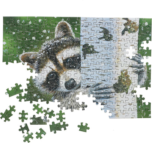 TDC Games World's Smallest Jigsaw Puzzle - Peekaboo Raccoon - Measures 4 x 6 inches