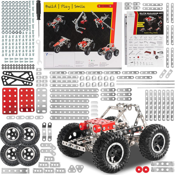 Erector Set for Boys and Girls - Metal Model Kits for Adults, Teens, and Advanced Kids, Build A Car, Plane, or Excavator