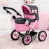3+ Bayer Foldable Doll Stroller with Storage - Black, Pink & White Hearts Design for Kids