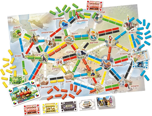 Ticket to Ride Europe First Journey Board Game - Strategy Game for Kids & Adults, 2-4 Players, 15-30 Minute Playtime