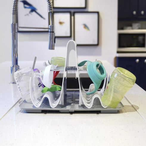 Prince Lionheart Deluxe Baby Bottle Drying Rack - Holds Up To 8 Large Bottles, Essential Home Item
