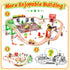 Set 102-Piece 3-8, Playset Wooden Train for Toddlers Kids Ages Double-Sided Expandable Train Track with Puzzles