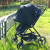 Baby Mosquito Net for Stroller, 2 in 1 Adjustable Sunshade, Breathable Double Zip Mosquito Netting (Upgrade, Black)