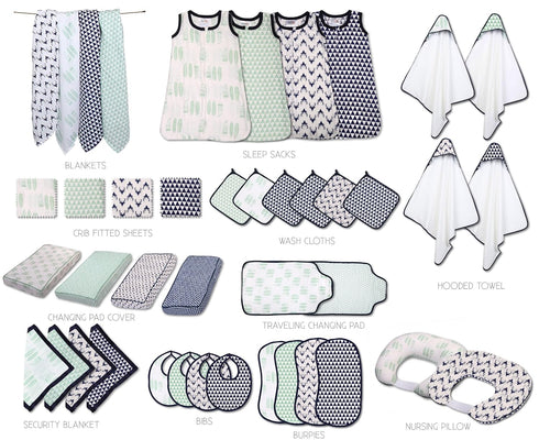 Navy Tribal/Aztec Quilted Changing Pad Cover