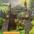 12inches Realistic Dinosaur Park Gate with Log, Nest of Eggs, Stone, Great Addition to Dino Toys, Truck or RC Dinosaur