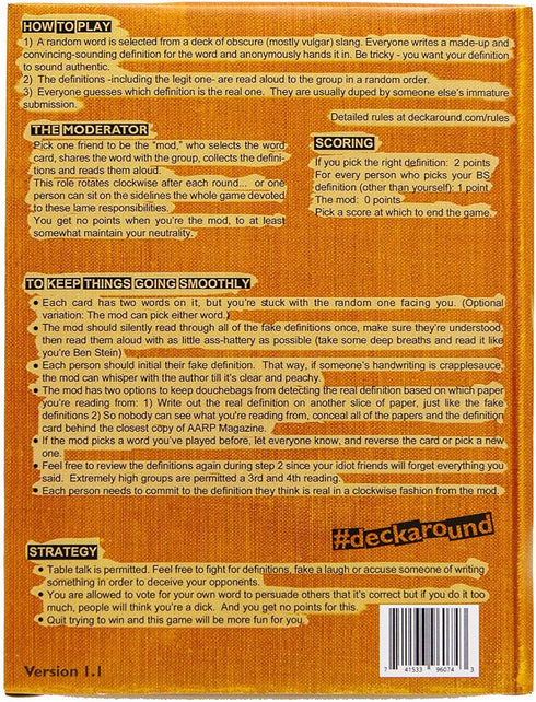 Adult Party Game with Over 100 Rounds (Card Game)