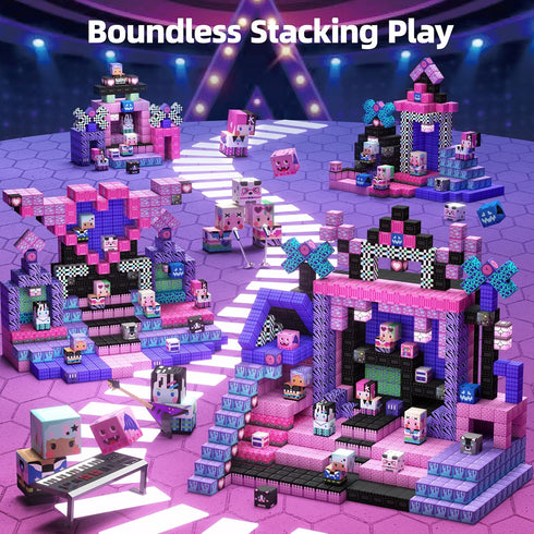 200PCS 3+ GobiDex Magnetic Building Blocks for Kids, STEM Toys to Build MagWonder Castle & World, Creative Sensory Play