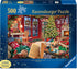 Cozy 500 Ravensburger Christmas - Piece Large Format Puzzle for Adults - Warm Holiday Gathering - Perfect for Winter