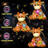 11'' Hopearl LED Musical Stuffed Giraffe Lighting Up Singing Plush Toy Adjustable Volume Lullaby Animated Soothe