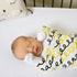48x48 (3 Pack) Muslin Baby Swaddle Blankets, Black, Gold, Cloud, Tree, Loops